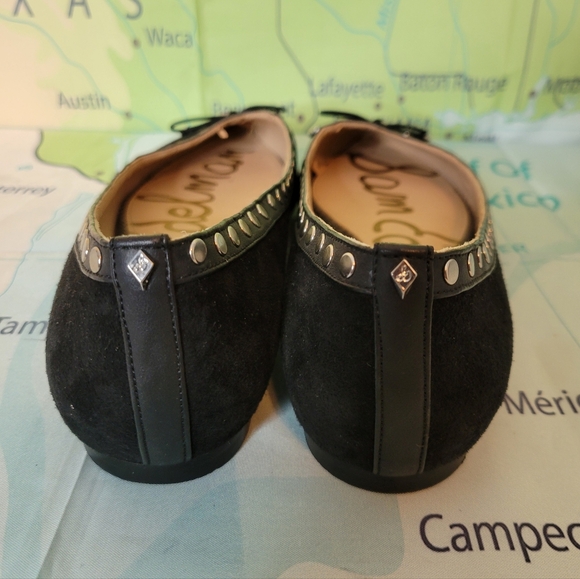 Sam Edelman Black Studded Suede Flats Size 9.6 - Picture 4 of 8